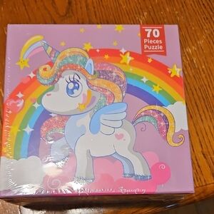 Rainbow Unicorn 70-Piece Fkoor Puzzle for Kids